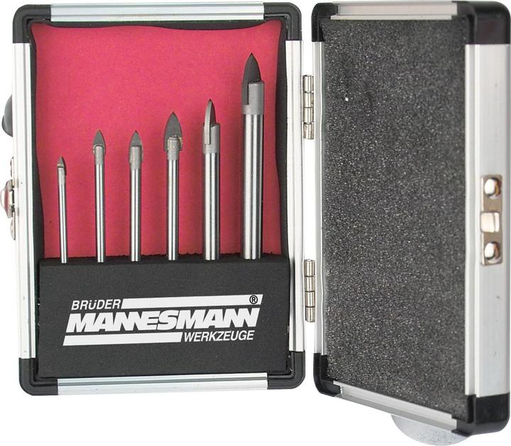 Produktbild Mannesmann Glas- und Fliesenbohrer-Set 6t (3 mm, 4 mm, 5 mm, 6 mm, 8 mm, 10 mm)