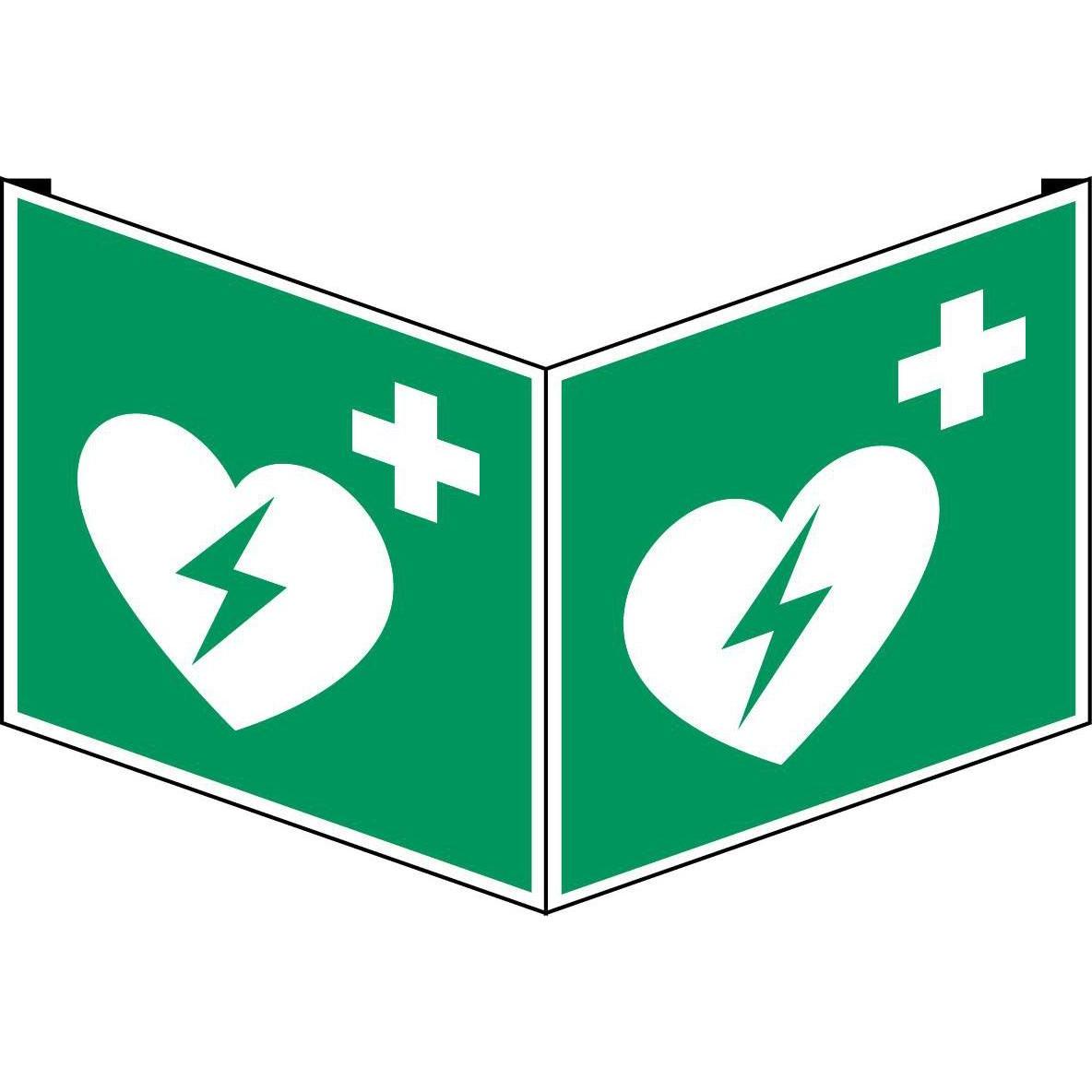 Brady, Sicherheitskennzeichnung, ISO 7010 PIC E010 B-455 ISO Sicherheitskennzeichnung - Defibrillator Polyvinylchlorid (...