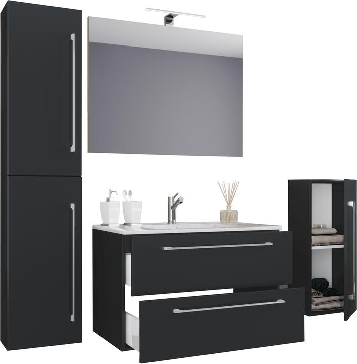 Image du produit VCM Meuble vasque 5 vasques Badinos 2 tiroirs Miroir