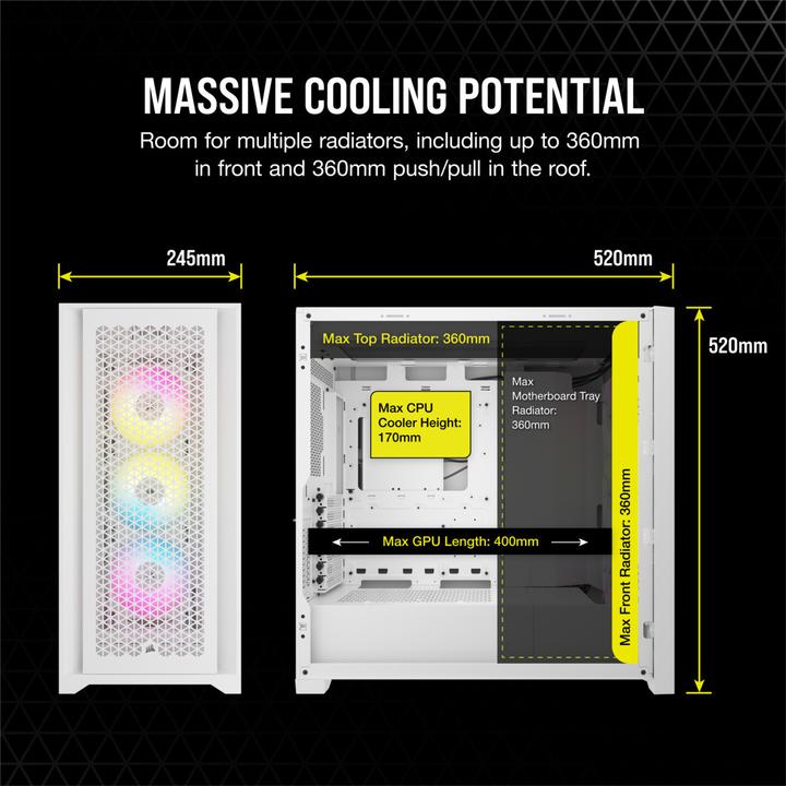 Actual product image Corsair iCUE 5000D RGB Airflow (ATX, mATX, Mini-ITX)