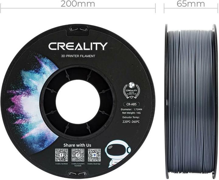 Immagine prodotto Creality Filament (ABS, 1.75 mm, 1000 g, Grigio)