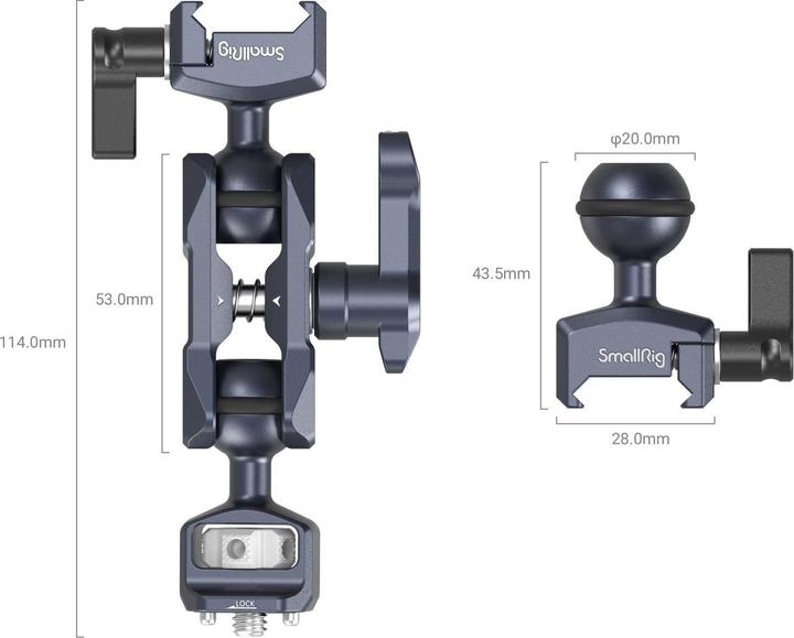 Productafbeelding SmallRig Magische arm met dubbele kogelkoppen (Diverse video accessoires)