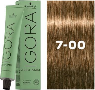 Actual product image Schwarzkopf Igora Zero AMM - 7-00 Medium Blonde Natural Extra (Blond)