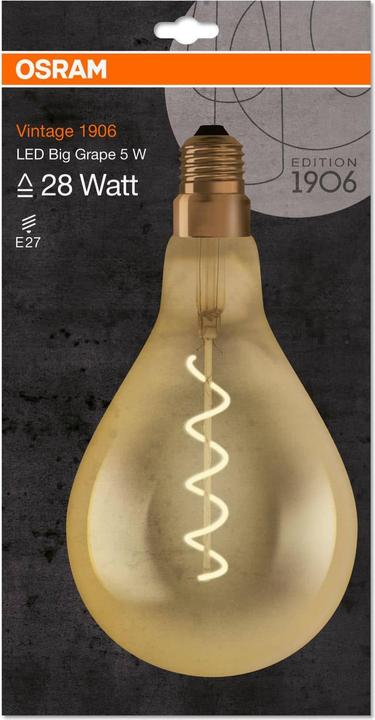 Immagine prodotto Osram Vintage 1906 Led Classic A (E27, 5 W, 300 lm, 1 x, G)