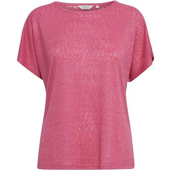 B.young, Damen, Shirt, t-shirt mit retter-maus-ärmeln, sakia, Rosa, (XL)