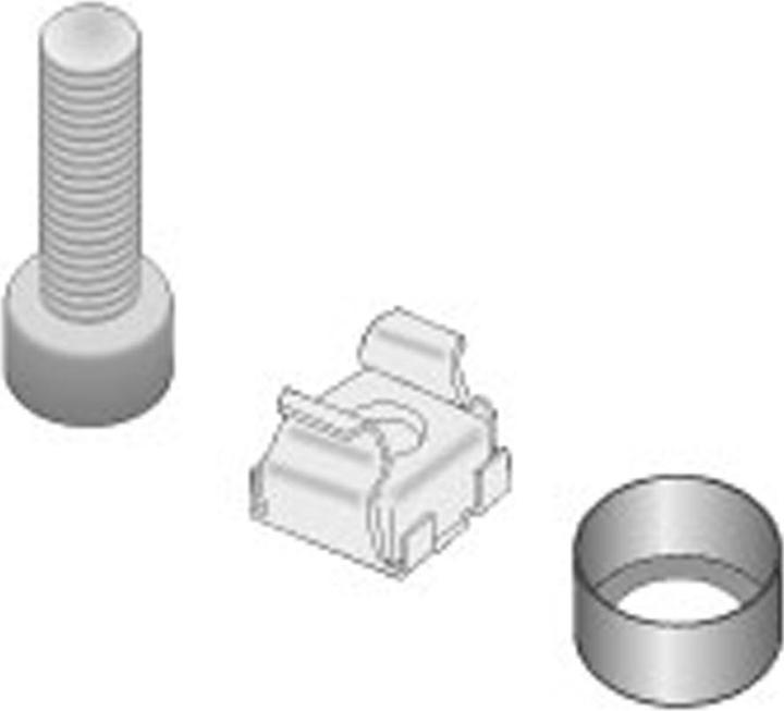 Actual product image Schroff 21190-435 Mounting material 19" components M6, 32 pieces