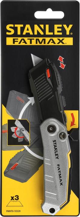 Image du produit Stanley Couteau pliant FatMax FMHT010320 (avec ouverture automatique par bouton, lame rétractable, etc. (Cutters)