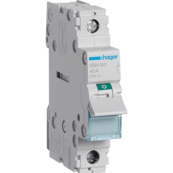 Hager Controller Mehrfach 40A 1P SBN140, Elektronikzubehör + Gehäuse