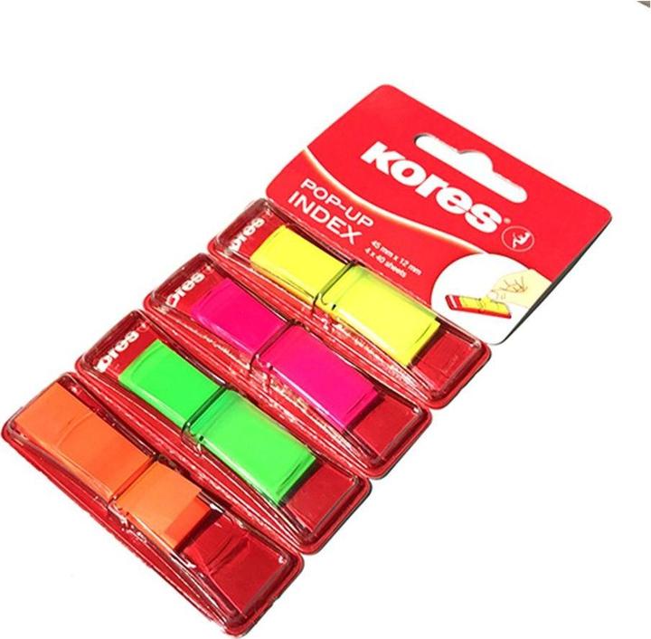 Produktbild Kores Page Marker Pop-Up Mehrfarbig, 160 Stück (12 x 45 mm)