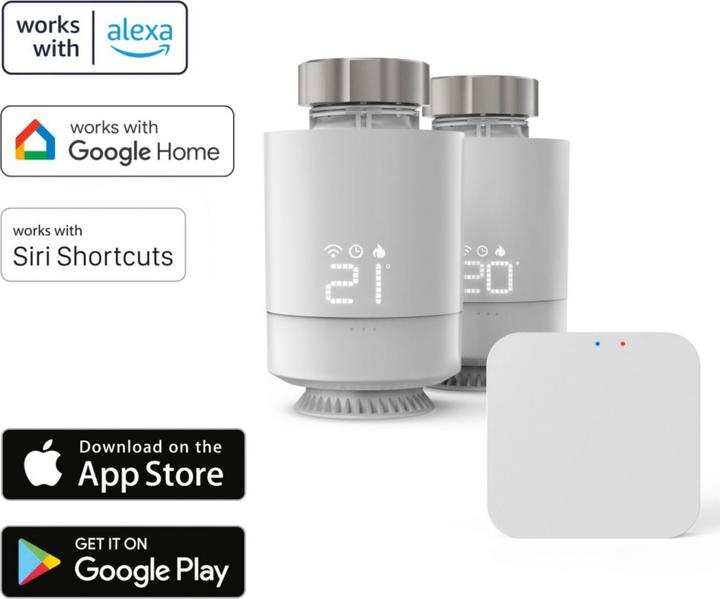 Productafbeelding Hama Slimme WLAN-verwarmingsregeling, 2x slimme radiatorthermostaat + regelcentrum