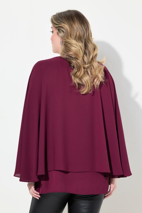Actual product image Miamoda Blouse with draped shoulders and removable chain (42)