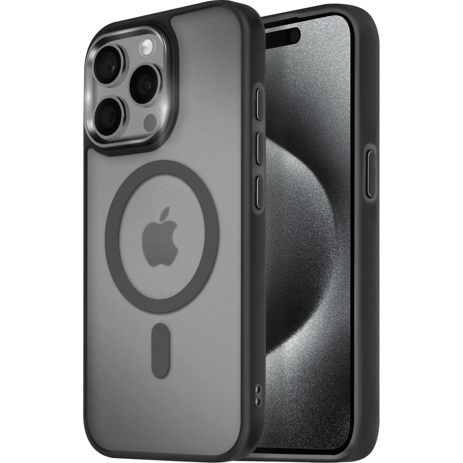 Avizar Frost Color Case (Apple iPhone 15 Pro Max), Smartphone Hülle, Schwarz