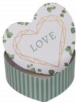 Ootb Weiss/grüne Herz-Geschenkbox, Love (6x)
