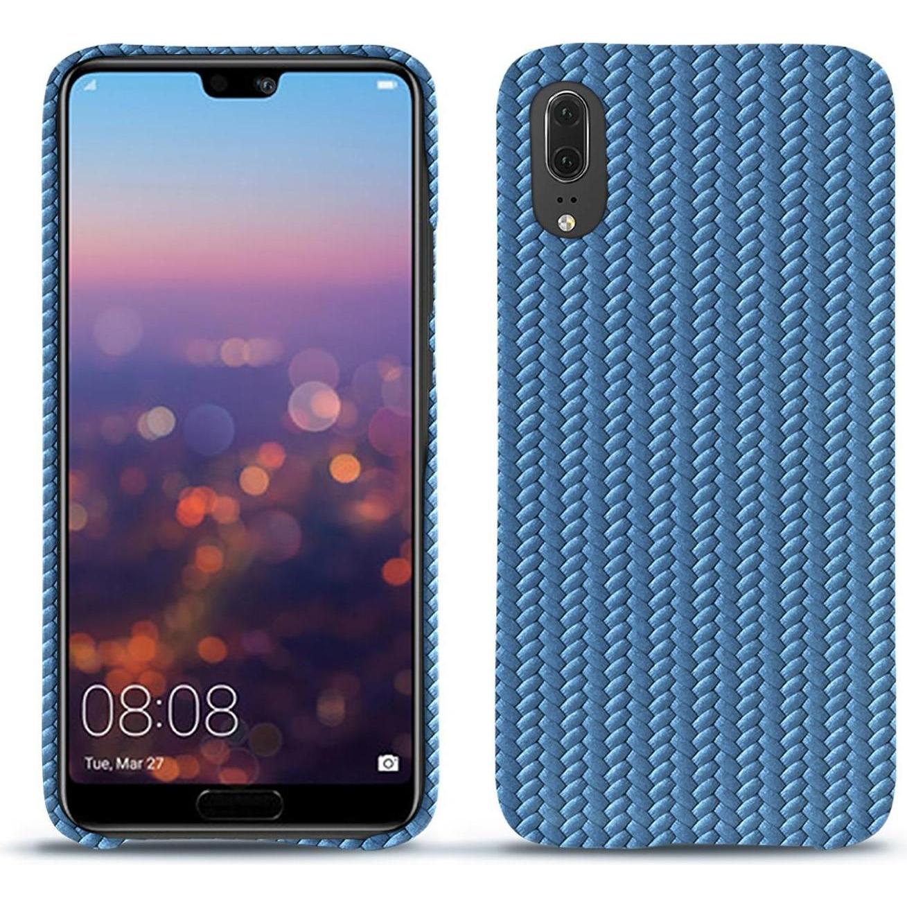 Noreve Lederschutzhülle (Huawei P20), Smartphone Hülle, Blau