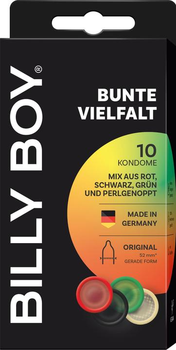 Actual product image Billyboy BILLY BOY Condoms Colorful Variety 52mm Mix of Colored and Pearl Nubbed 10 Pieces - Pack of 10 (10 pcs.)
