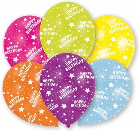 Produktbild Neutral Geburtstags-Ballone (6 x)