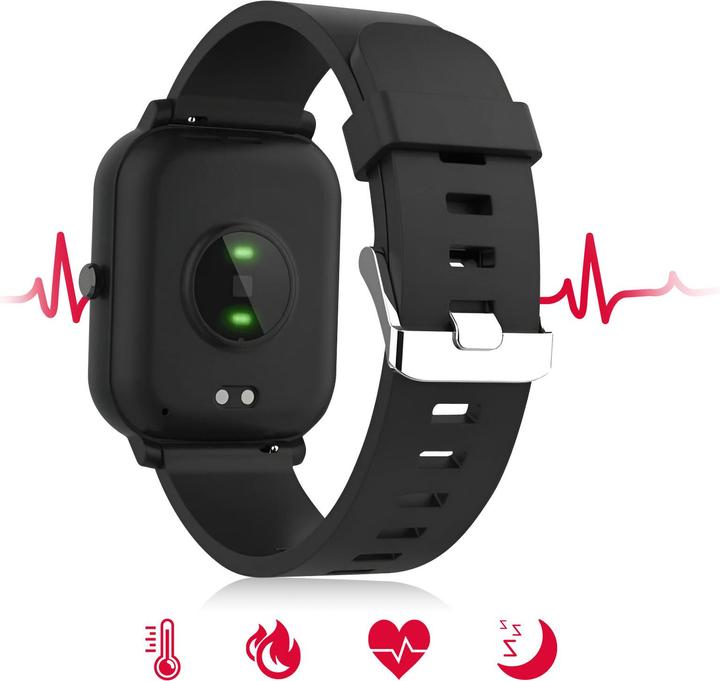 Actual product image Maxlife smartwatch MXSW-110 black matte