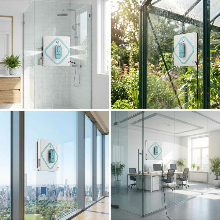 Actual product image Ideoon Smart AI window cleaning robot