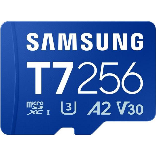 Samsung SD MicroSD Card 256GB SDXC T7 Reader (Class10) retail (256 GB, microSDXC), Scheda di memoria