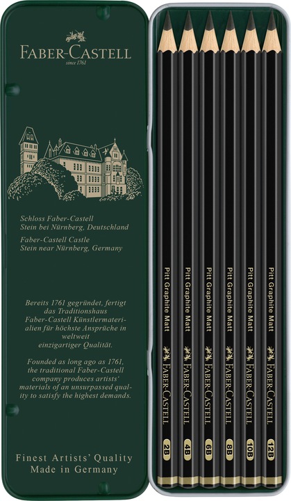 Pitt Graphite 6 pièces (M, 6 x)
