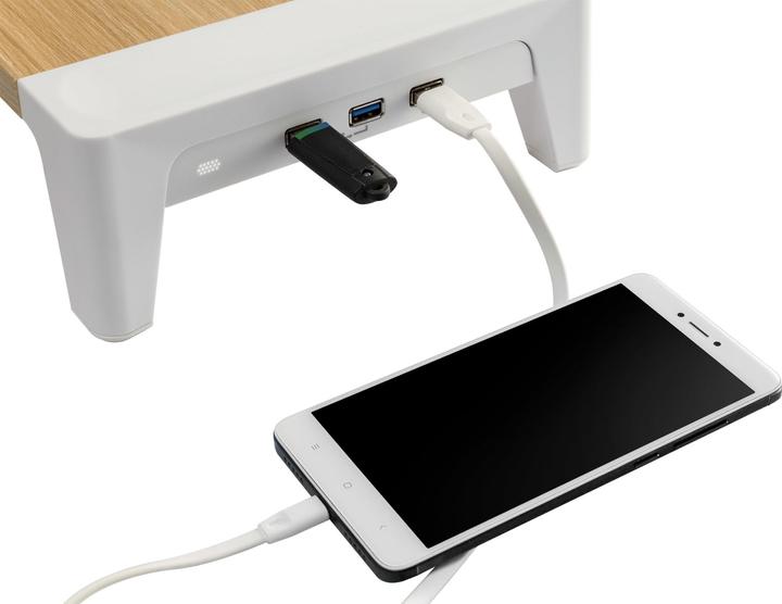 Immagine prodotto InLine Monitor Podest+ con 2 porte di ricarica USB 3.2 Gen1 e QC3