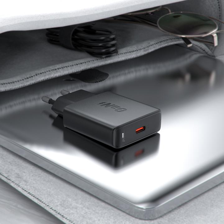 Produktbild Acefast A65 PD 20W GaN USB-C Wandladegerät – Schwarz (20 W)