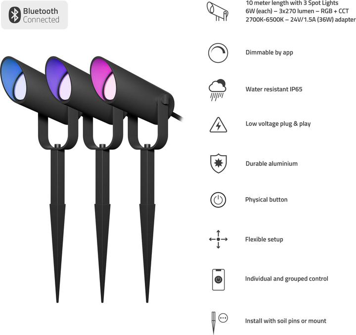 Produktbild Hombli Outdoor Smart Spot Light - Kit (270 lm, IP65)