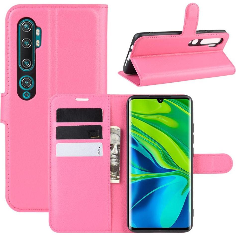 Cover-Discount Xiaomi Mi Note 10 / 10 Pro - Leder Etui Hülle pink (Xiaomi Mi Note 10, Xiaomi Mi Note 10 Pro), Smartphone...