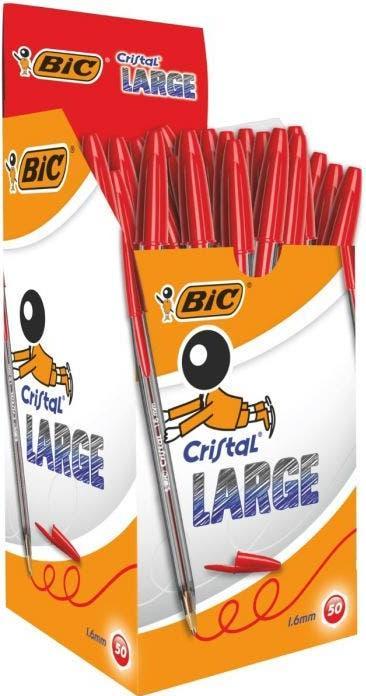 Produktbild Bic Cristal Large (Rot, Transparent, 50x)