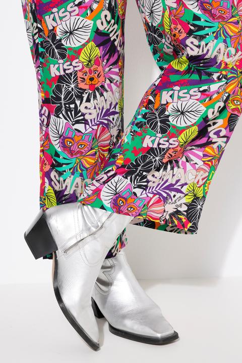 Produktbild Angel of Style Hose, gerades Bein, Blätter-Muster, Elastikbund (44)
