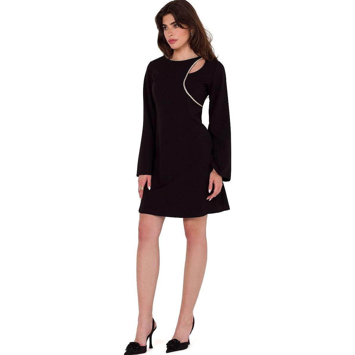Makover, Damen, Kleider, Cocktailkleid, Schwarz, (S)