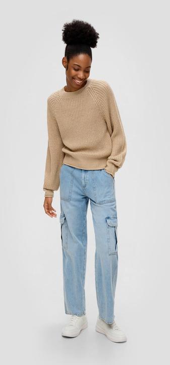 Actual product image s.Oliver Strickpullover Strickpullover mit Ripp-Elementen (S)