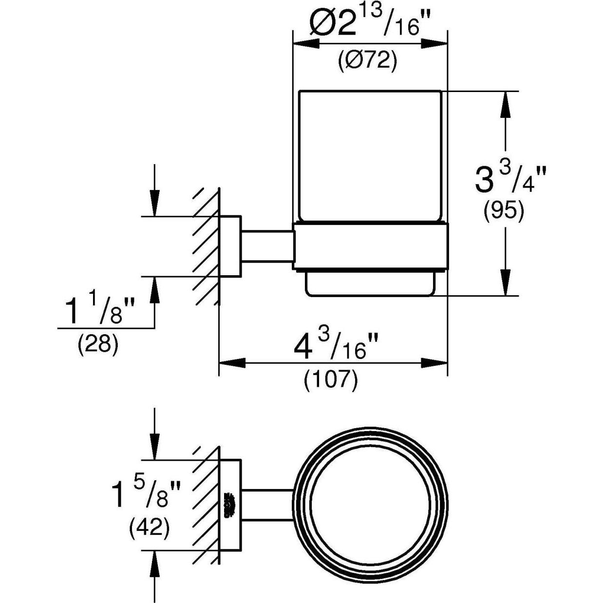 Thumbnail - Grohe, Zahnputzbecher, Essentials (9 x 13 x 19.5 cm)