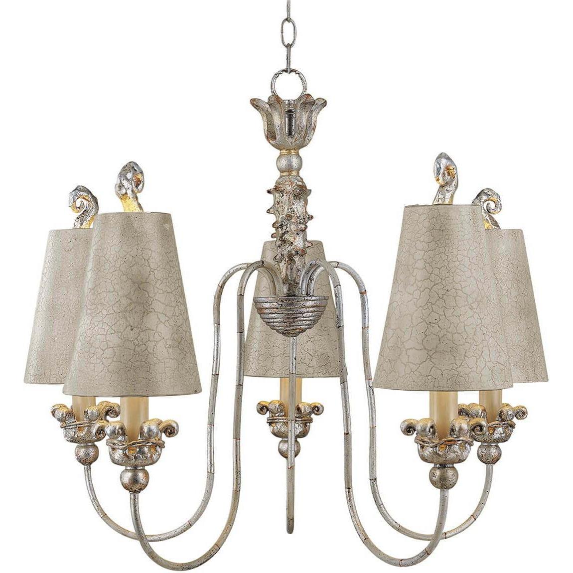 Elstead Lighting, Kronleuchter, Remi Kronleuchter E27 5-fach Silber und Gold (83 cm)