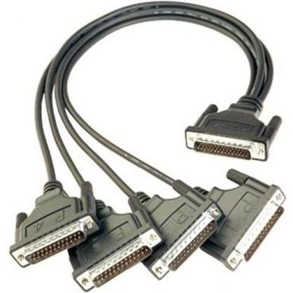 Moxa CBL-M44M25X4-50 - Cavo seriale da spina DB44 a 4 spine DB25, 50 cm (0.50 m), Cavo di interfaccia