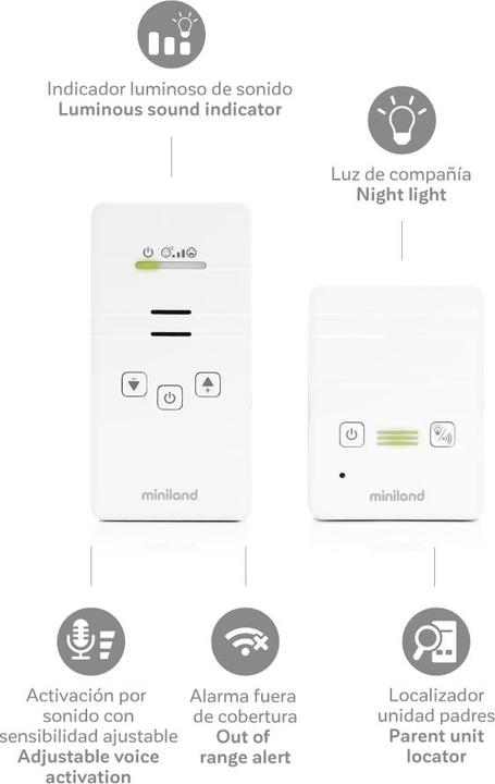 Immagine prodotto Miniland Digitalk Easy Nuevo (Audio del baby monitor, 300 m)