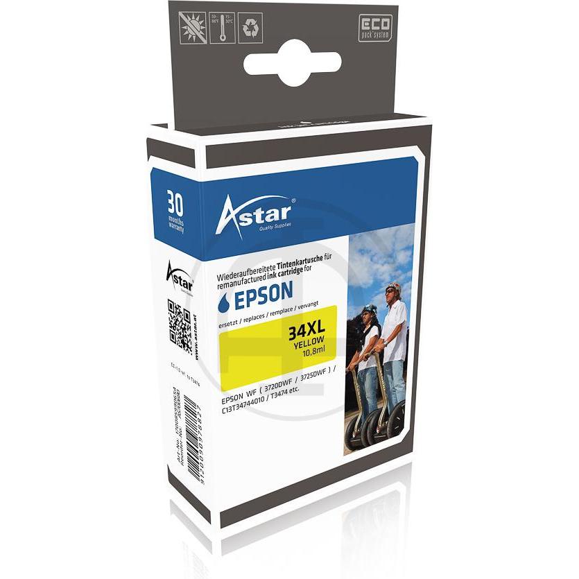 Astar, Druckerpatrone, AS700680 Epson WF3720DWF TINTE YE - Yellow