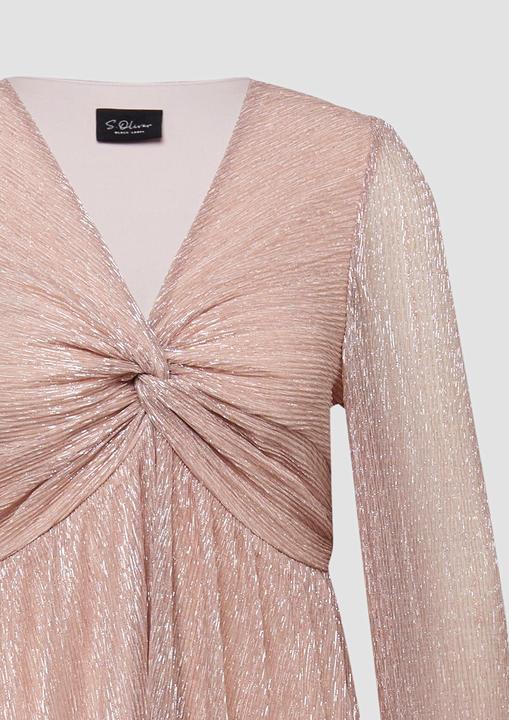 Produktbild s.Oliver Plissiertes Maxikleid mit V-Ausschnitt und Metallic-Effekt (38)