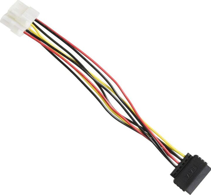 Actual product image Delock Y power cable SATA - 2x Molex 0.2 m (20 cm, 15 pin S-ATA)