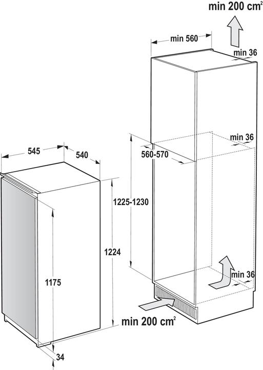 Produktbild Gorenje RI412EE1 BK070 (199 l)