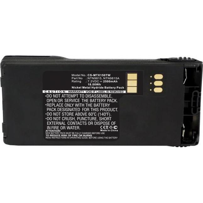 CoreParts Battery for Two Way Radio (1 Zellen, 2500 mAh), Notebook Akku, Schwarz