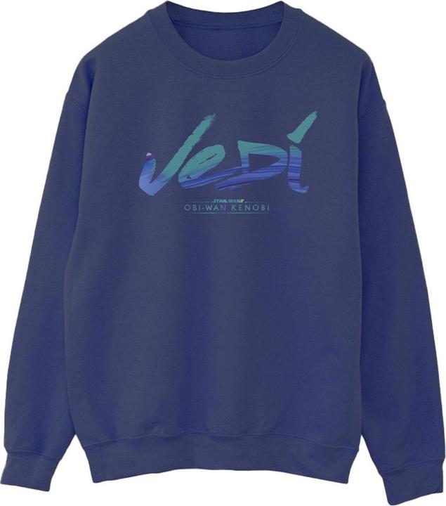 Actual product image Star Wars Mens Obi-Wan Kenobi Jedi Painted Font Cotton Sweatshirt (S)