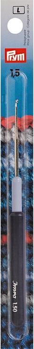 Actual product image Prym Crochet hook with plastic handle, silver 1.50 mm, card, plastic