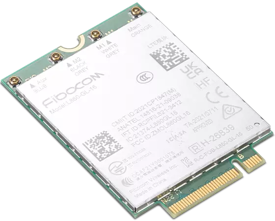 Produktbild Lenovo ThinkPad Fibocom L860-GL-16 CAT16 4G LTE WWAN Module for ThinkPad X1 Carbn Gen10 (M.2 A Key)