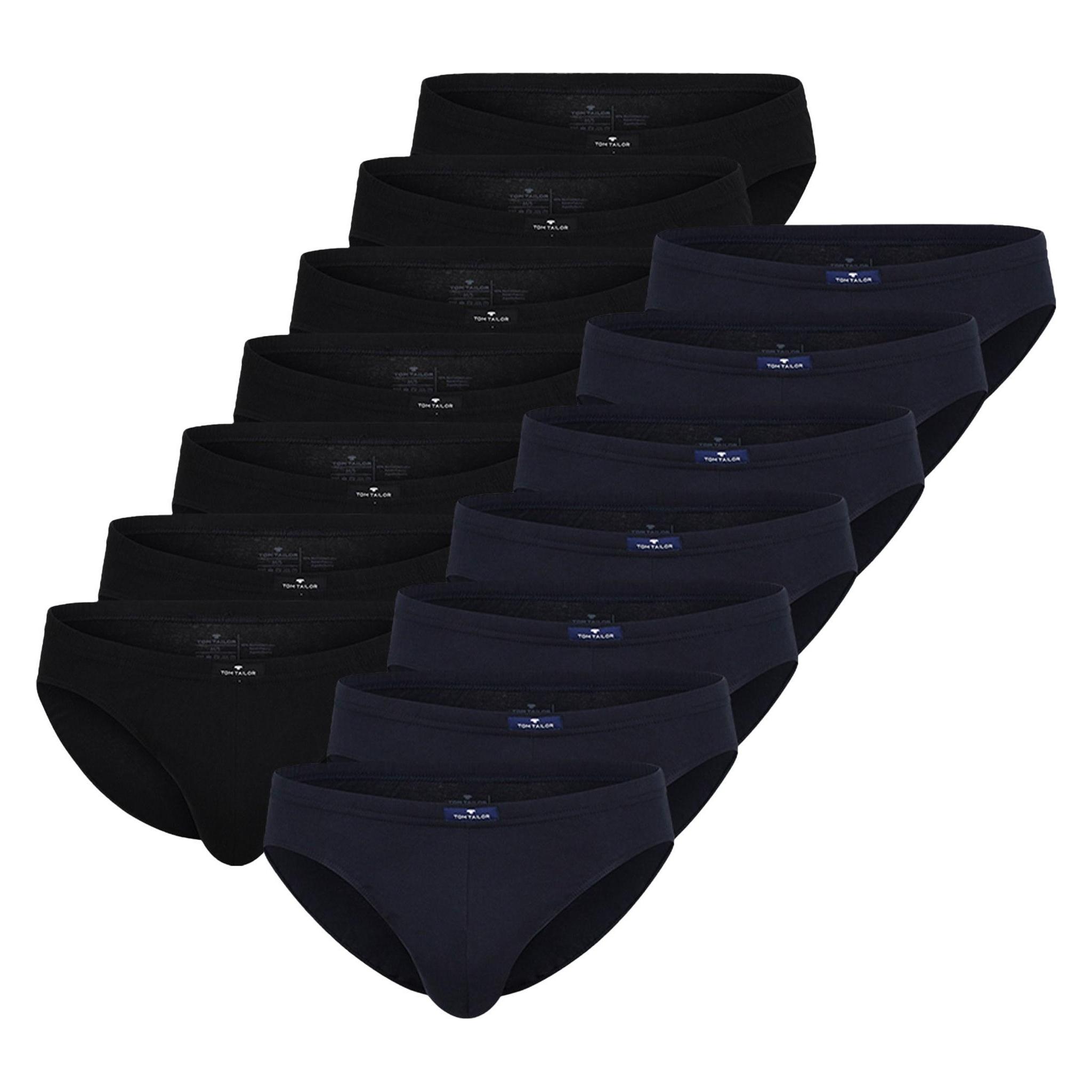 Tom Tailor, Herren, Unterhosen, Slip Casual Stretch, Schwarz, (Xxl, 14er Pack)