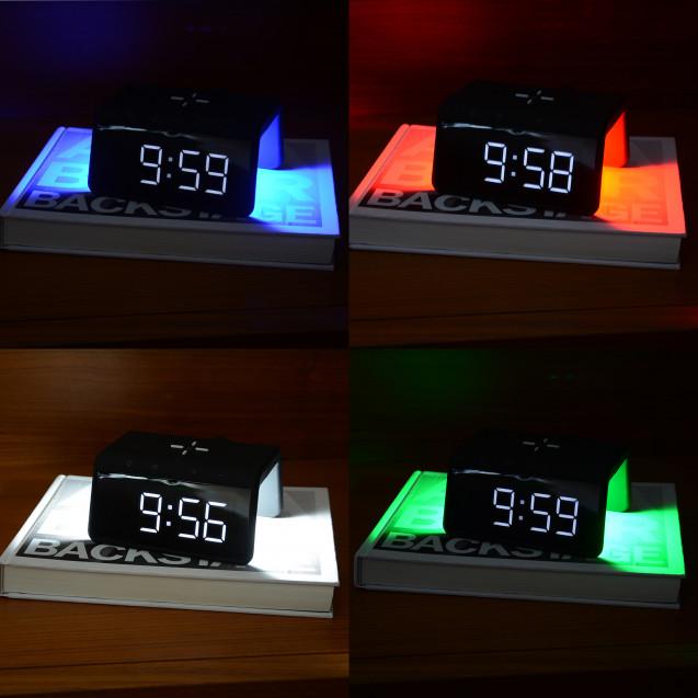 Actual product image KSIX Alarm Clock 2 With Fast Charge Wireless Charger 7.5w-10w