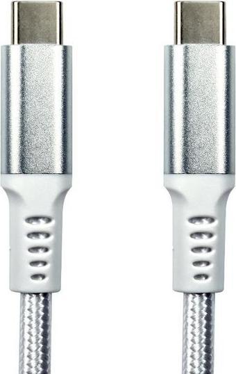 Image du produit RS PRO Câble USB USB C vers USB C, 1m, Blanc (1 m, USB 3.2, 100 W)
