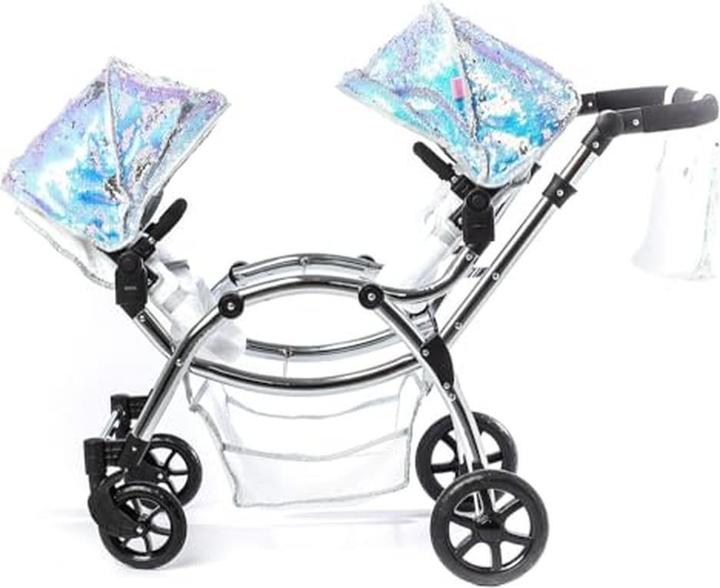 Produktbild Roma Polly Sparkle Doppel-Kinderwagen mit Reiswieg in Meerjungfrau-Optik