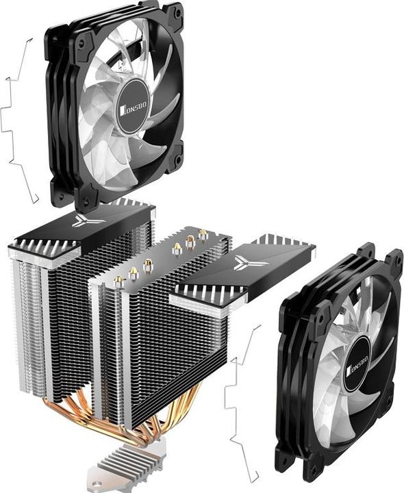 Produktbild Jonsbo CR-2000 GT CPU-Kühler Dual Tower, ARGB - 2x 120mm (159 mm)