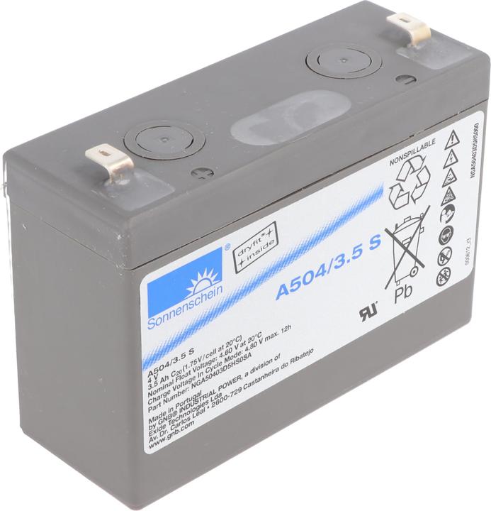 Actual product image Tadiran Sonnenschein Dryfit A504/3.5 S PB lead battery connection 4.8mm (4 V, 3.50 Ah)